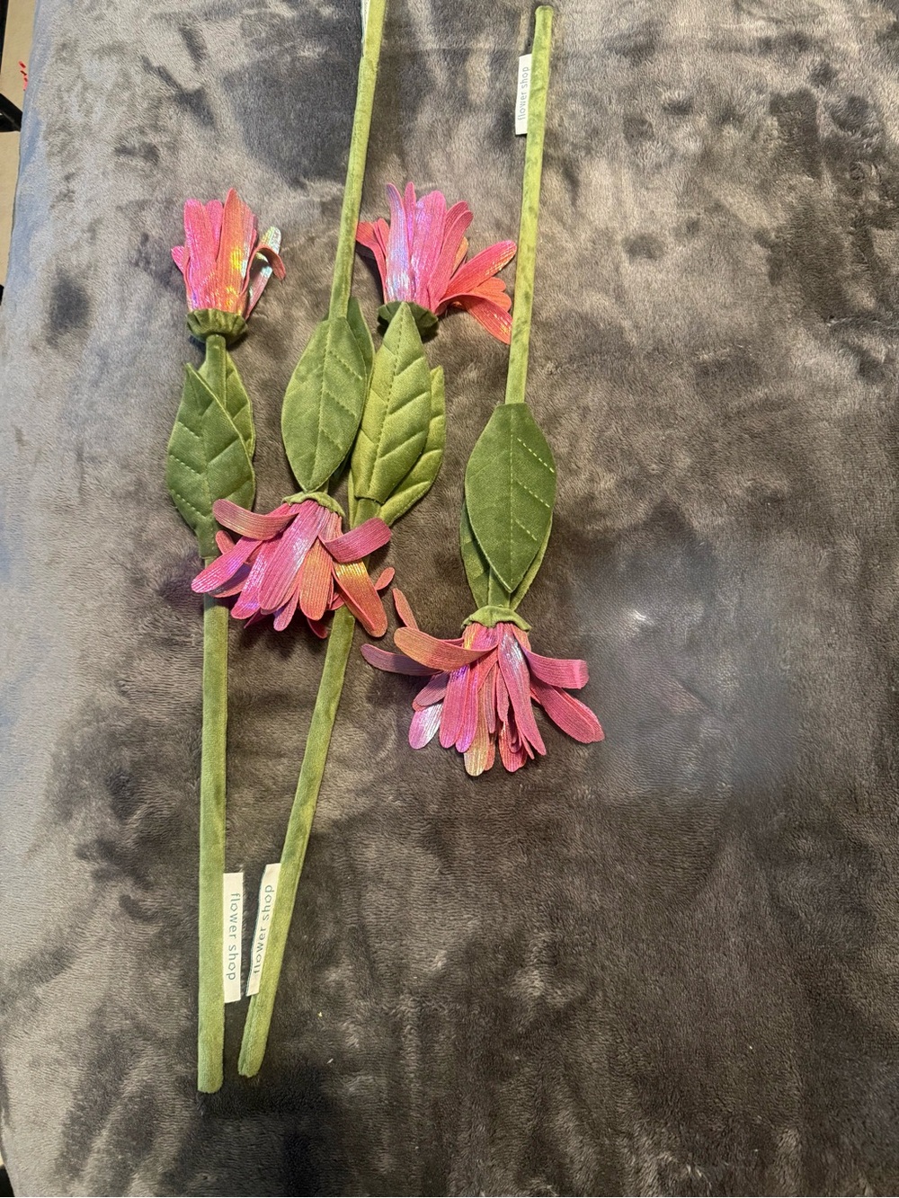 CJ HENDRY Pink Irridescent Chrysanthemum Stems - Set of 4